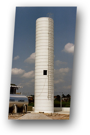 torre para caixa de concreto d'agua